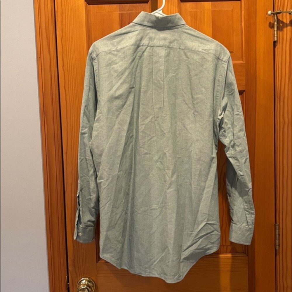 Ralph Lauren Men’s Oxford Classic Fit Long Sleeve Blue Gray Button Down Shirt - Picture 3 of 7